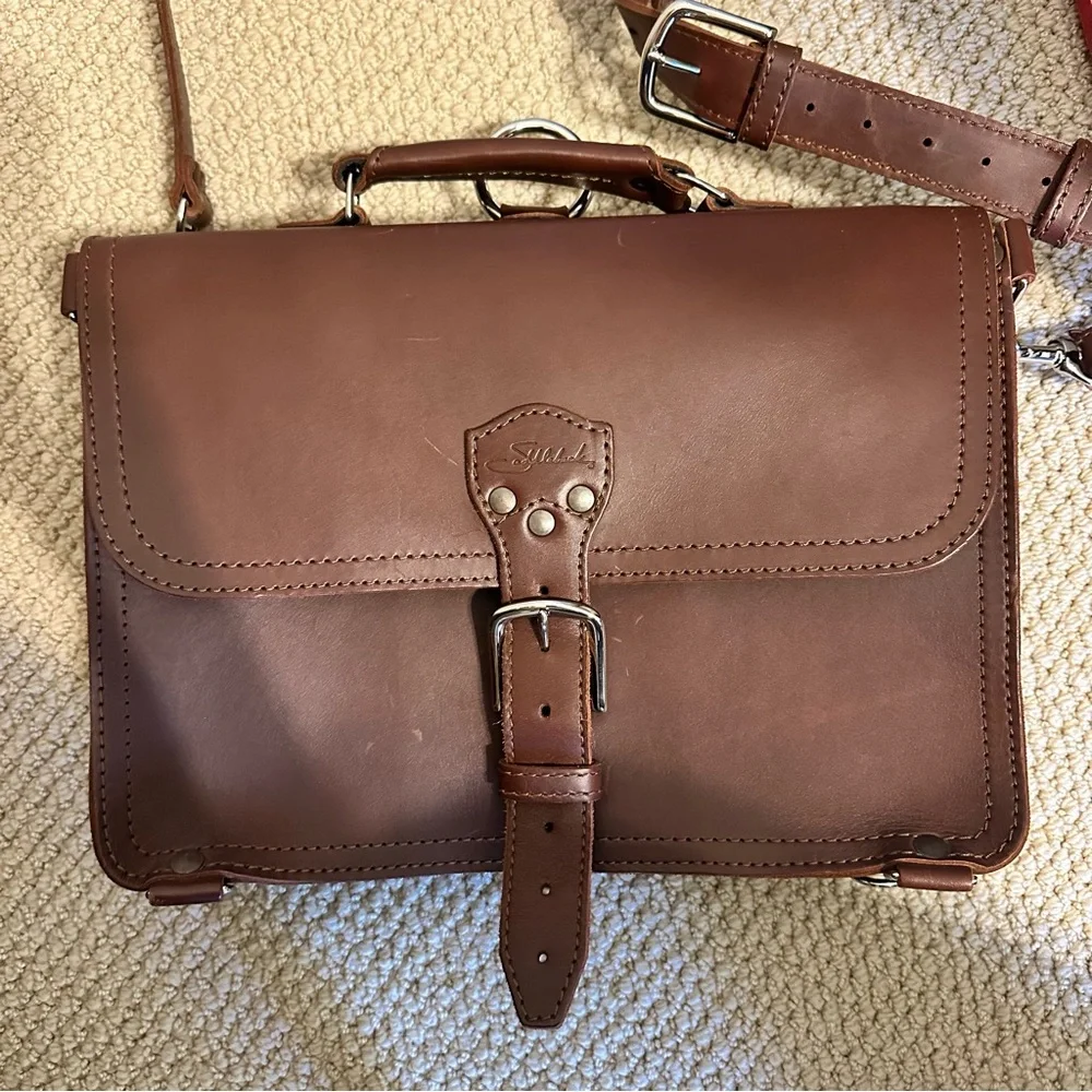 Genuine Leather Brown Briefcase